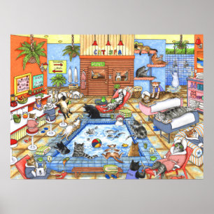 Poster Termas do gato do gato 635