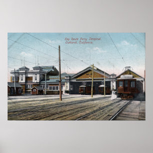 Póster Terminal e estrada de ferro chaves de balsa da