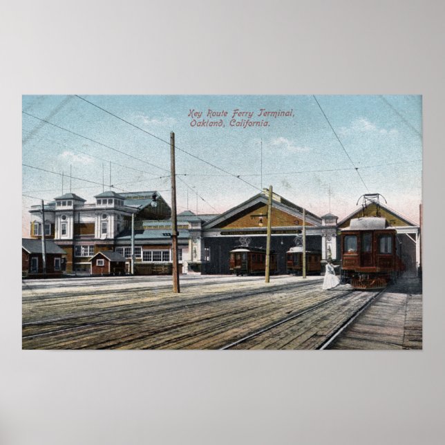 Póster Terminal e linha férrea de rota principal (Frente)
