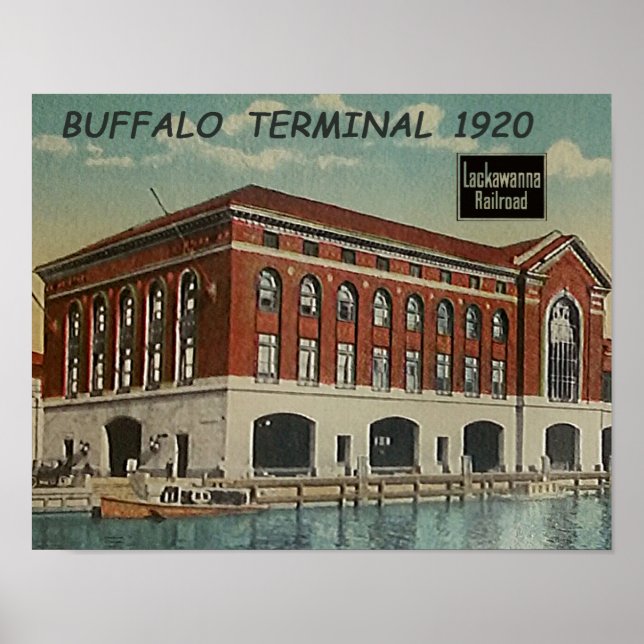 Poster Terminal ferroviário DL+W Buffalo 1920 (Frente)