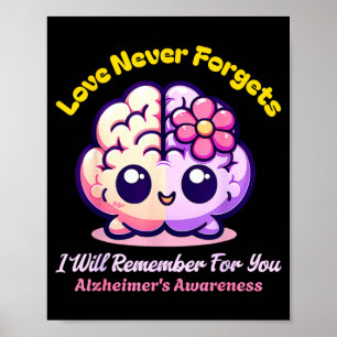 Poster Termine com o Alzheimer o Amor Esquece Lembre-se P