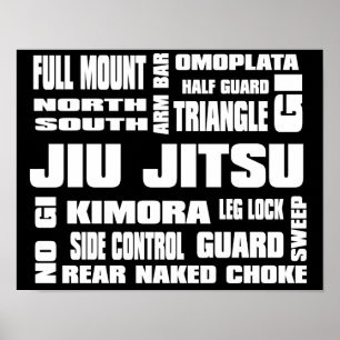 Póster Terminologia de Jiu Jitsu