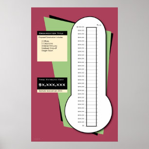 Poster Termômetro Fundraising que inclui a coluna de dat