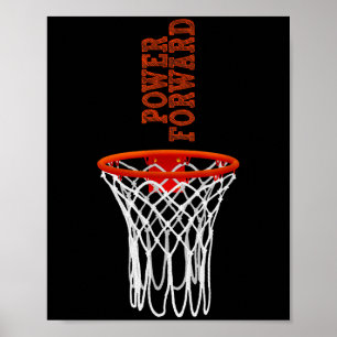 Poster Termos de Basquete Motivational Word Power Forward