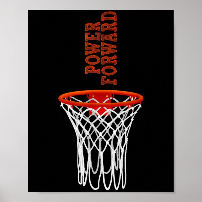 Poster Termos de Basquete Motivational Word Power Forward (Frente)