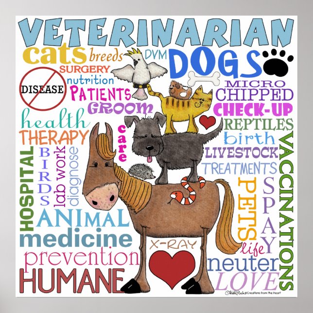 Póster Termos do Veterinarian-Subway Art Vet (Frente)