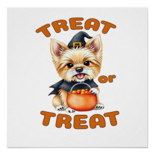 Póster Terninho de Halloween para Yorkshire Terrier �Doce