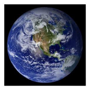Póster Terra azul do planeta