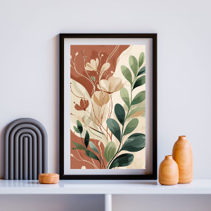 Poster Terra Bloom - Abstrato Botânica Wall Art X