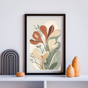 Poster Terra Bloom - Arte de Muro Botânica Abstrato