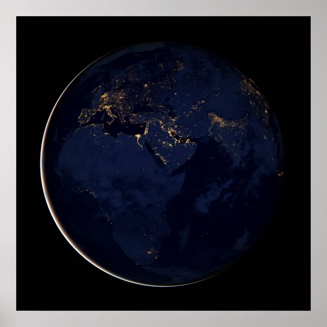 Poster Terra cheio com Luzes da Cidade (Frente)