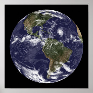 Póster Terra cheio mostrando a América do Norte 2