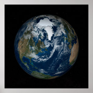 Poster Terra Com Nuvens E Gelo Marítimo 2