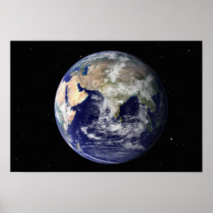 Póster Terra completa que mostra Europa e Ásia 2