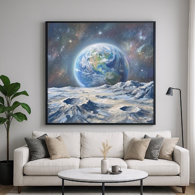 Poster Terra da Lua - Estilo de Pintura Impressionista Ar (Criador carregado)