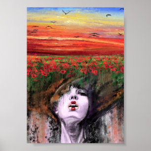 Poster Terra da Mulher - Natureza - Pintura Original