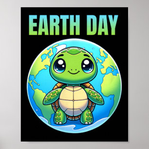 Poster Terra Day Restore Earth Turtle 2025