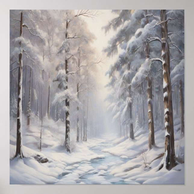 Poster Terra de Encantamento de Inverno (Frente)