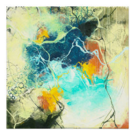 Póster Terra - Design Abstrato Verde