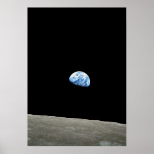 Póster terra do universo do espaço da lua