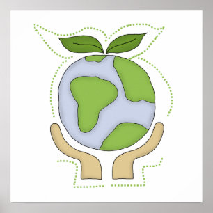 Poster Terra em nossas mãos T-shirts e presentes