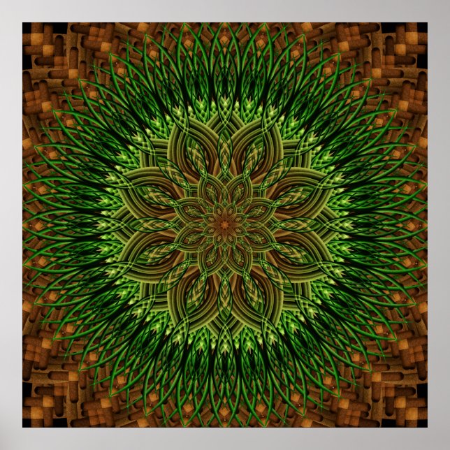 Poster Terra Flor Mandala (Frente)