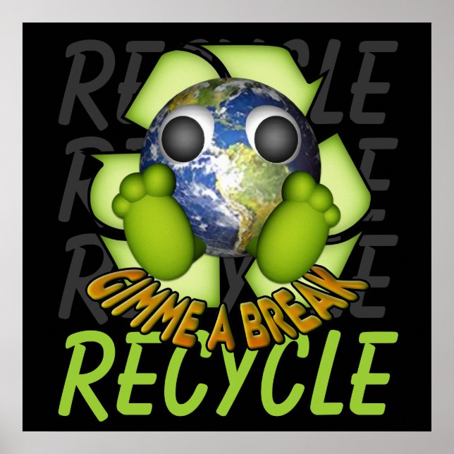 Poster Terra Limpa - Reciclar (Frente)