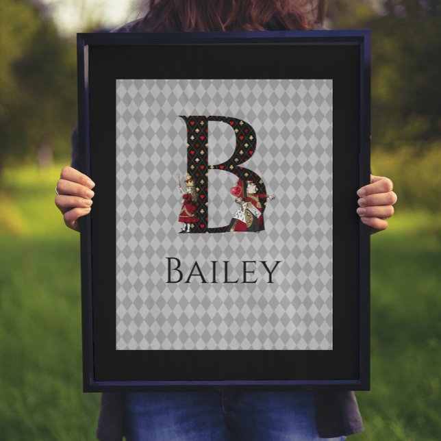 Poster Terra Maravilha Alice e Rainha dos Corações Letra  (Criador carregado)