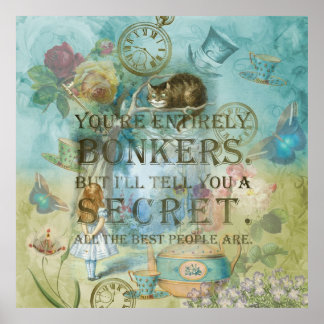 Poster Terra-Maravilha - Citação dos Bonkers - Alice no P