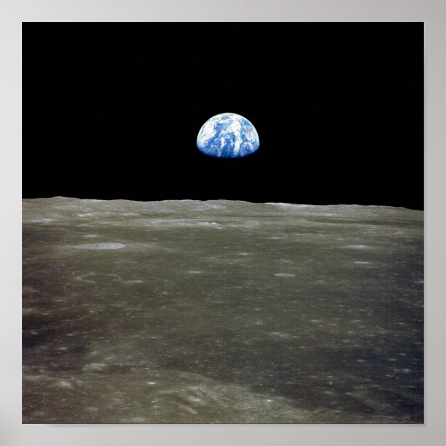 Poster Terra no Espaço da Lua (Frente)