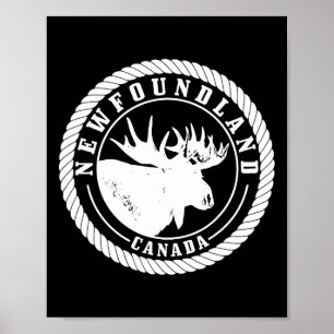 Poster Terra Nova Canadá Alce Vintage Caminhada Natureza