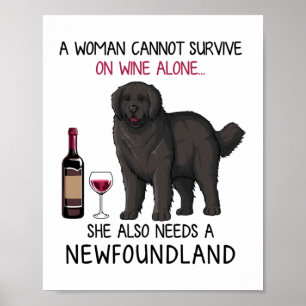 Poster Terra Nova e Vinho Cachorro Engraçado