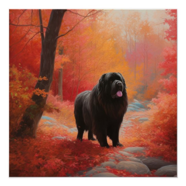 Póster Terra Nova no Outono Folhas Caídas Inspiram (Frente)