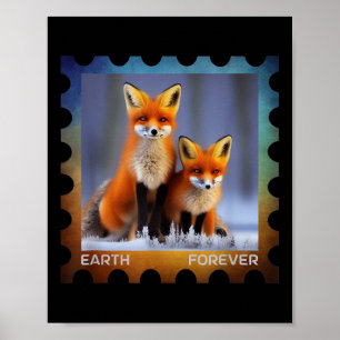 Poster Terra para sempre - Neve do selo de proteção ambie