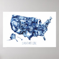 Terra que eu amo - Mapa dos Estados Unidos