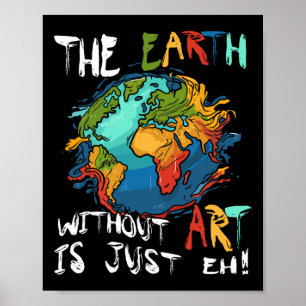 Poster Terra Sem Arte É Apenas O Planeta Arte Dia da Terr