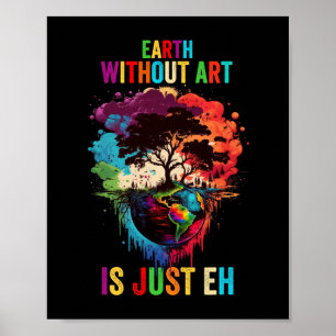 Poster Terra Sem Arte É Apenas Um Artista De Pintura Pun 
