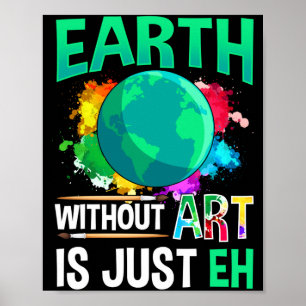 Poster Terra Sem Arte É Só Eh Artista Pintor Divertido
