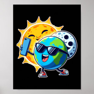 Poster Terra Sonolenta Sol Engraçado Sol Total Eclipse So