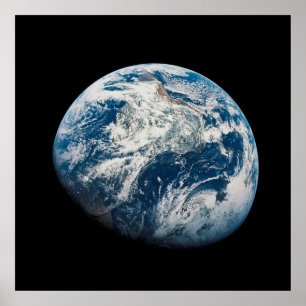 Poster Terra Tirada Da Nave Espacial Aollo 8.