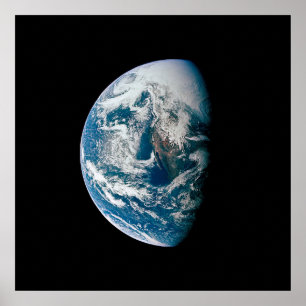 Poster Terra Tirada Da Nave Espacial Apollo 13.