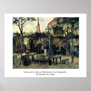 Póster Terrace de um Café em Montmartre La Guinguette