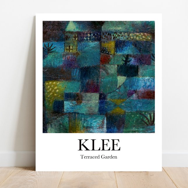 Poster Terraced Garden por Paul Klee (Klee's Terraced Garden: Geometric Dream - Museum-quality poster)