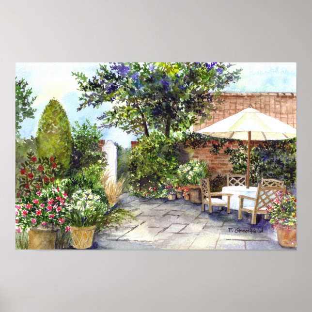 Poster Terraço da Casa Solarenga em Heslington York (Frente)