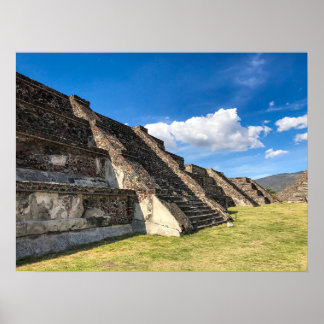 Poster Terraços de Pedra em Degraus, Teotihuacan