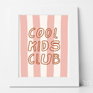 Poster Terracota Listrado Clube dos Miúdos Fixes Decoraçã