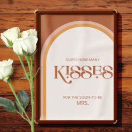 Poster Terracotta Arch adivinha quantos beija o jogo de n