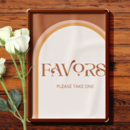 Poster Terracotta Arch Typografia Favor pegue um