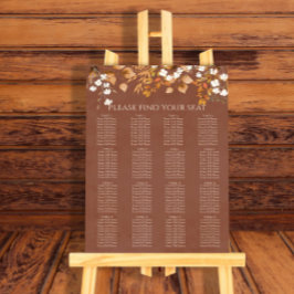 Poster Terracotta Autumn Deixa O Gráfico De Casamentos