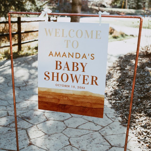 Poster Terracotta Boho Abstrato Desert - Sinal de boas-vi (Criador carregado)